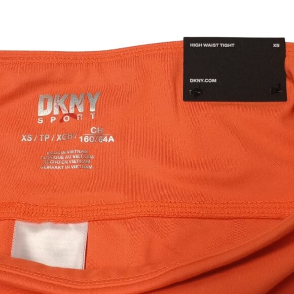 NWT DKNY Sport Coral High Waist Tight Yoga Workout Shorts Size XS - Picture 6 of 7
